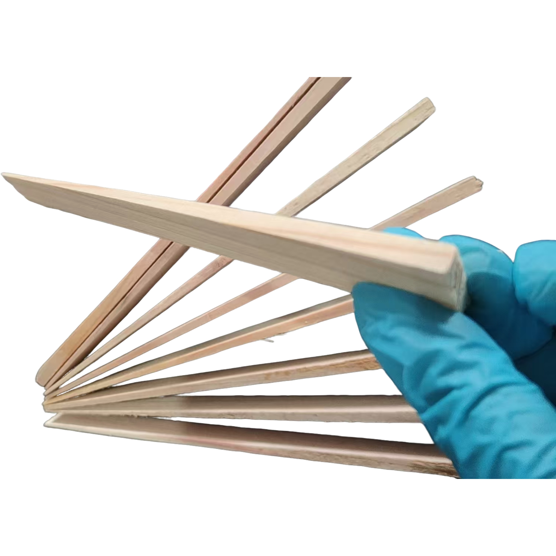 Triangular wooden stick