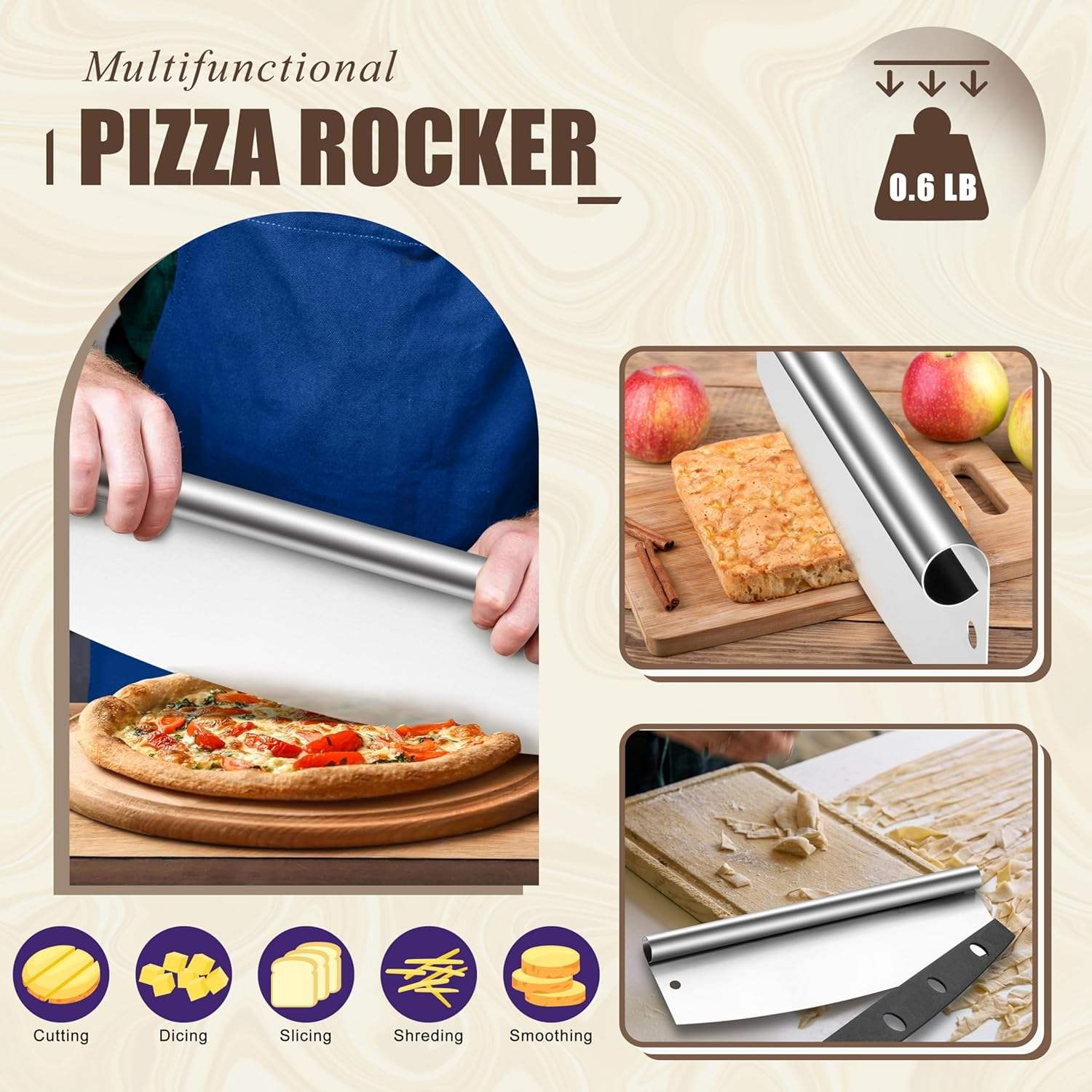 SEB Kamado Manufacturer Outdoor Barbecue Grill Accessories-Long Pizza Cutter