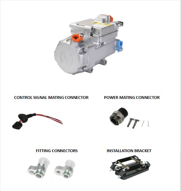 Posung DC 24cc 350v electric vehicle air conditioning compressor R290 Side Plug scroll compressor