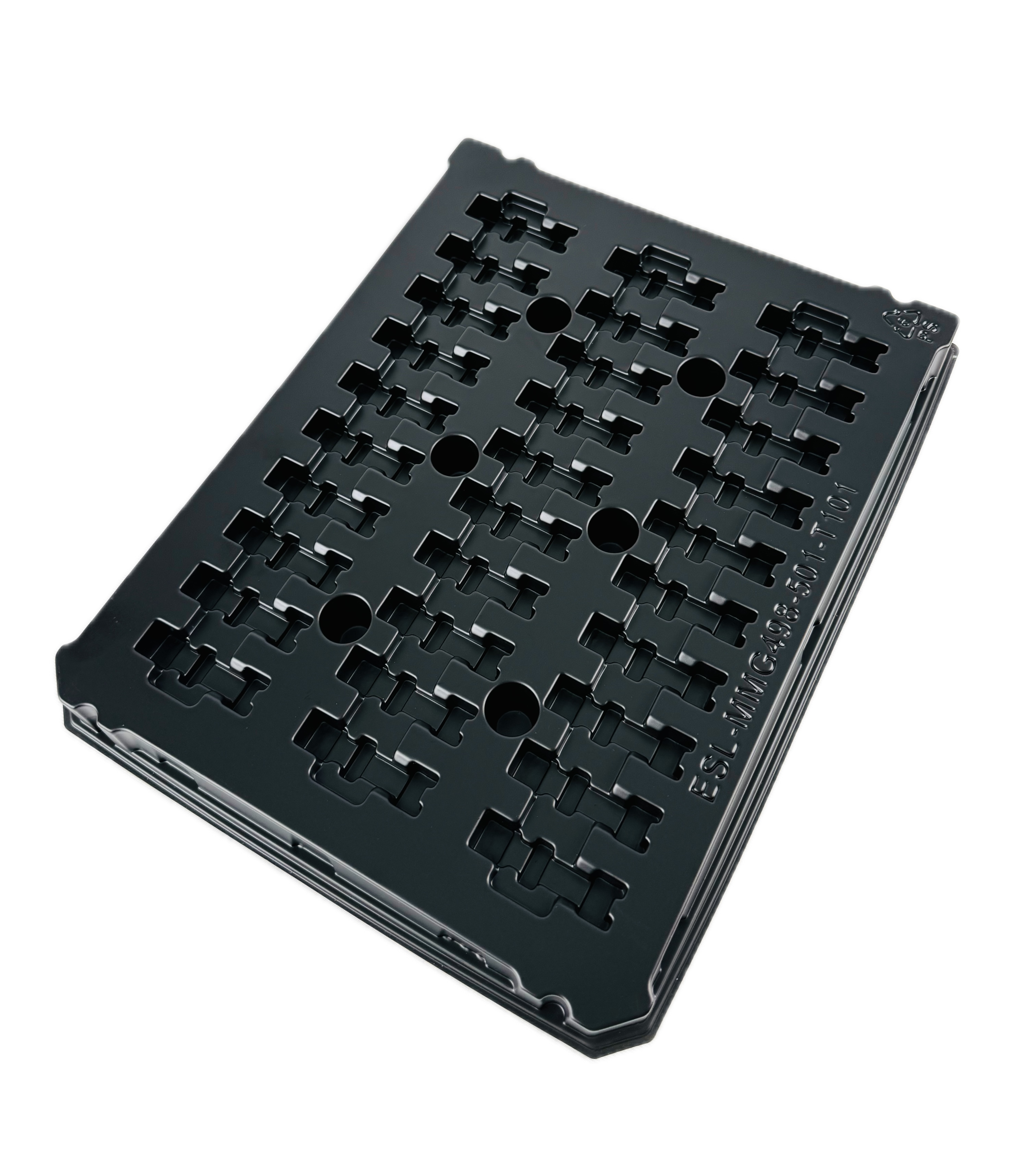 Anti static tray for semiconductor components