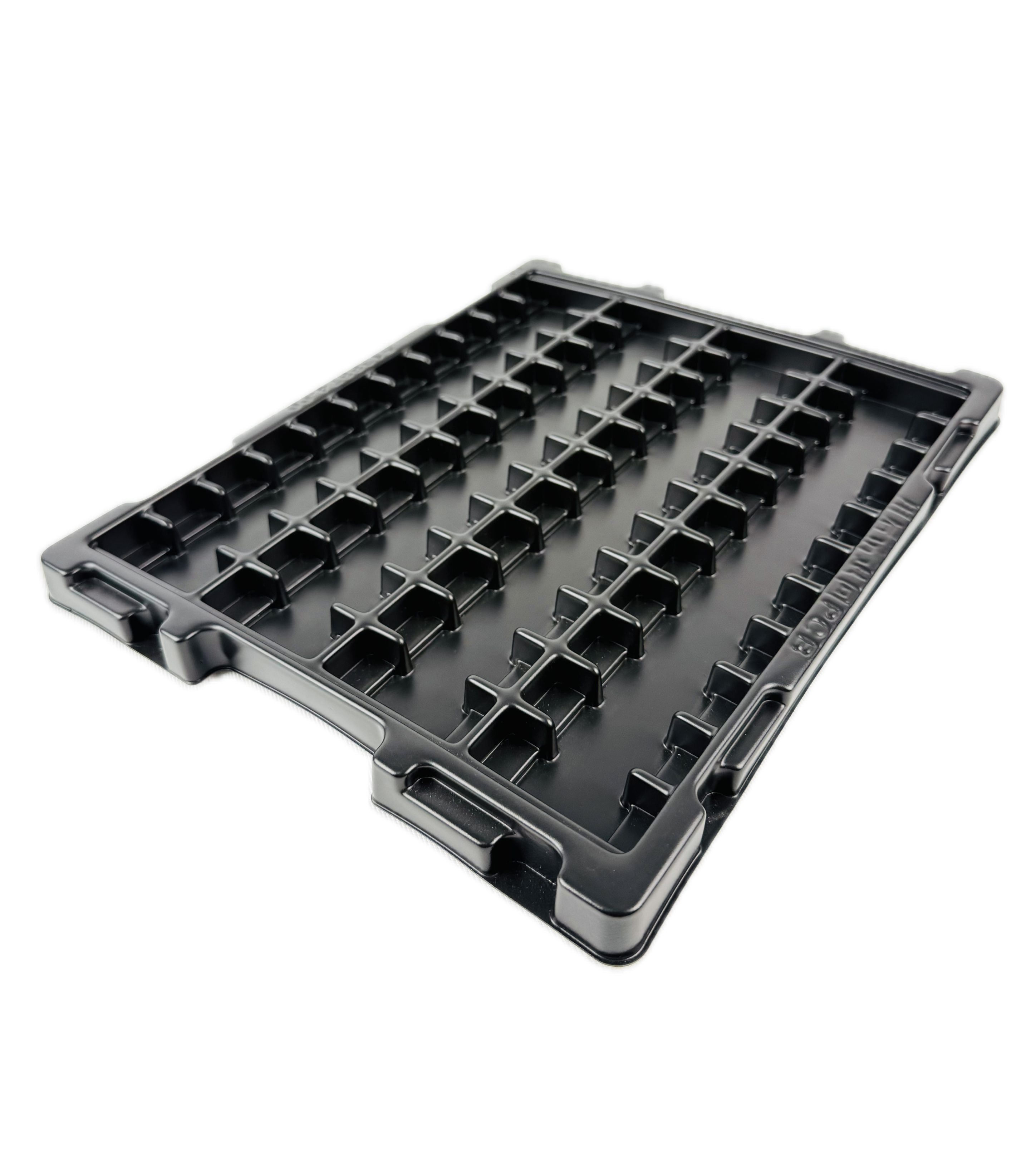 ESD material tray used in electronic chip production workshop