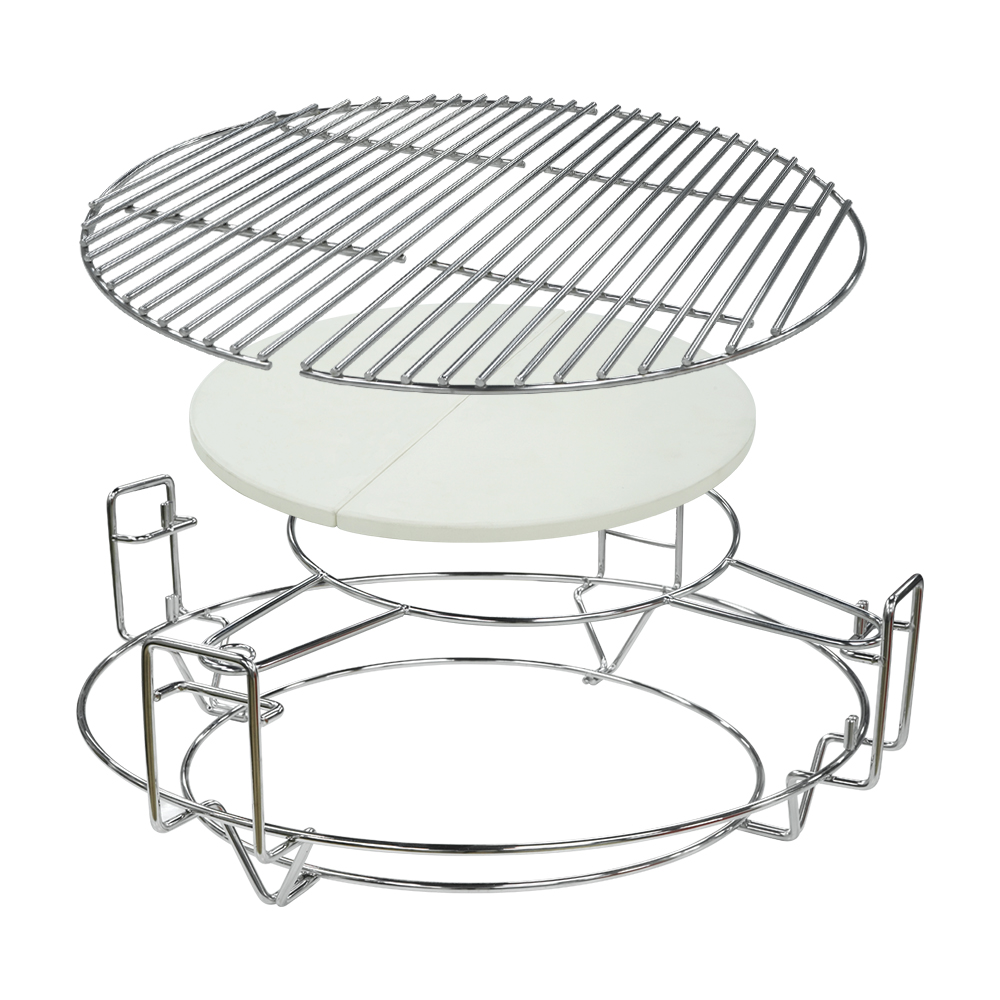 SEB KAMADO Stainless Steel Divide & Conquer Cooking System for Barbeque Ceramic Grill