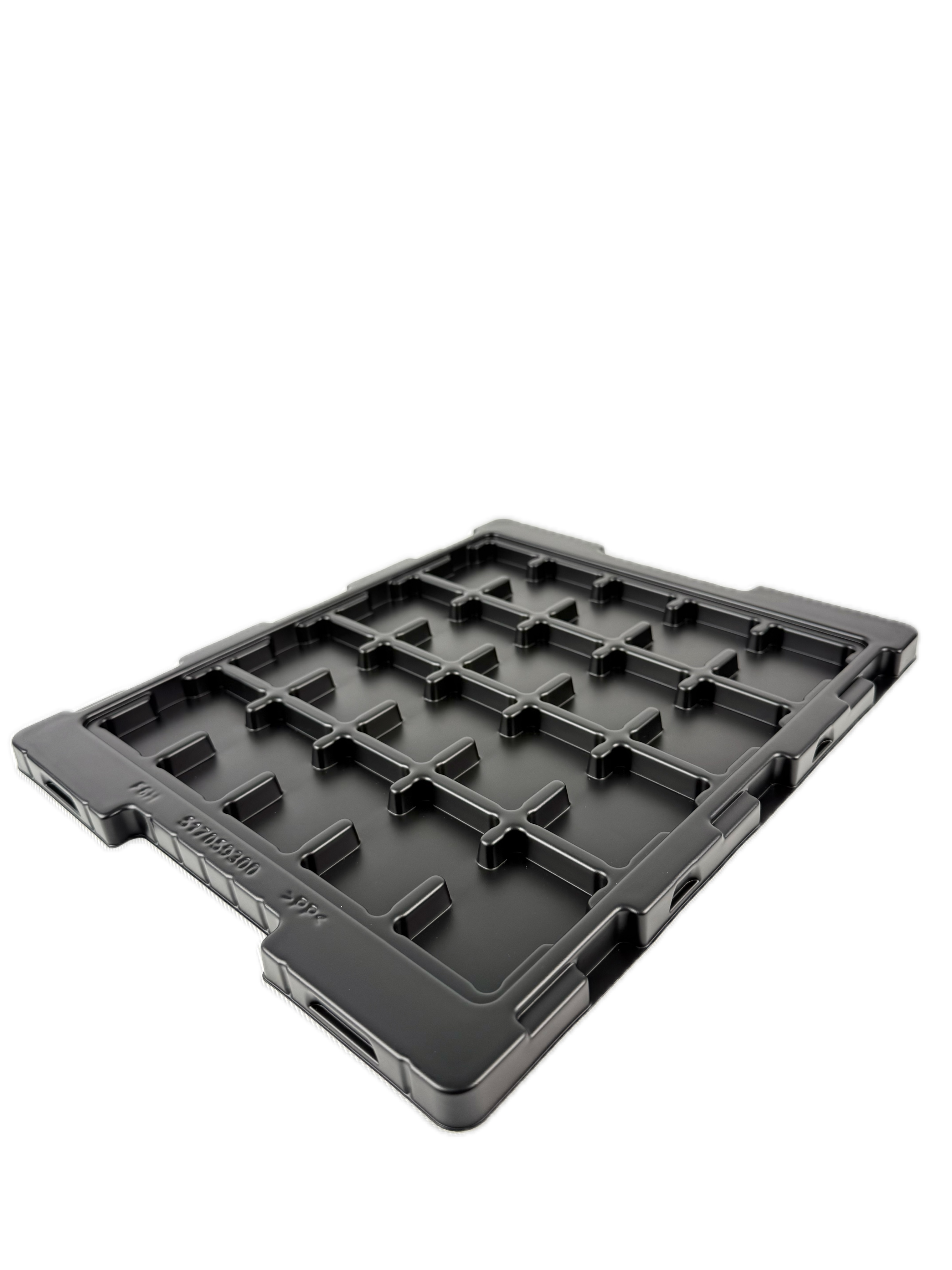 Anti static tray for loading semiconductor chips