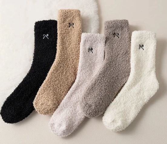 Women's Winter Thermal Socks, Knitted Home Socks