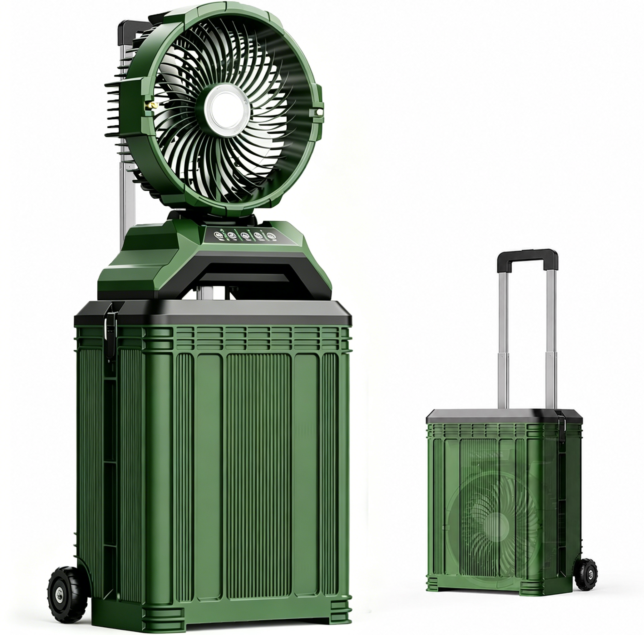 30L Portable Bucket Misting Fan 30000mAh Rechargeable Outdoor Oscillating Cooling Water Spray Fans