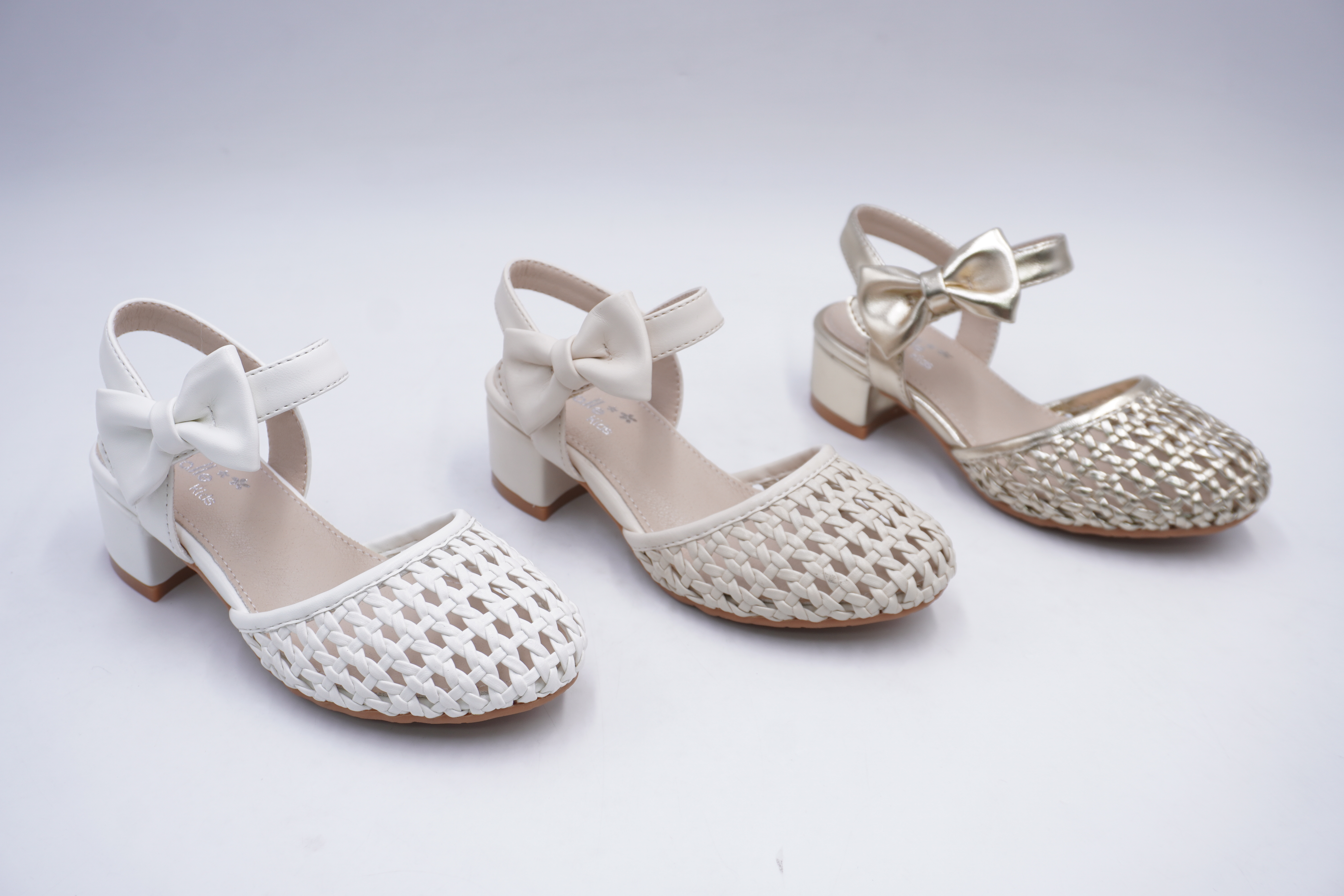 Girl's Bow-Knot Knitted Strap Sandals