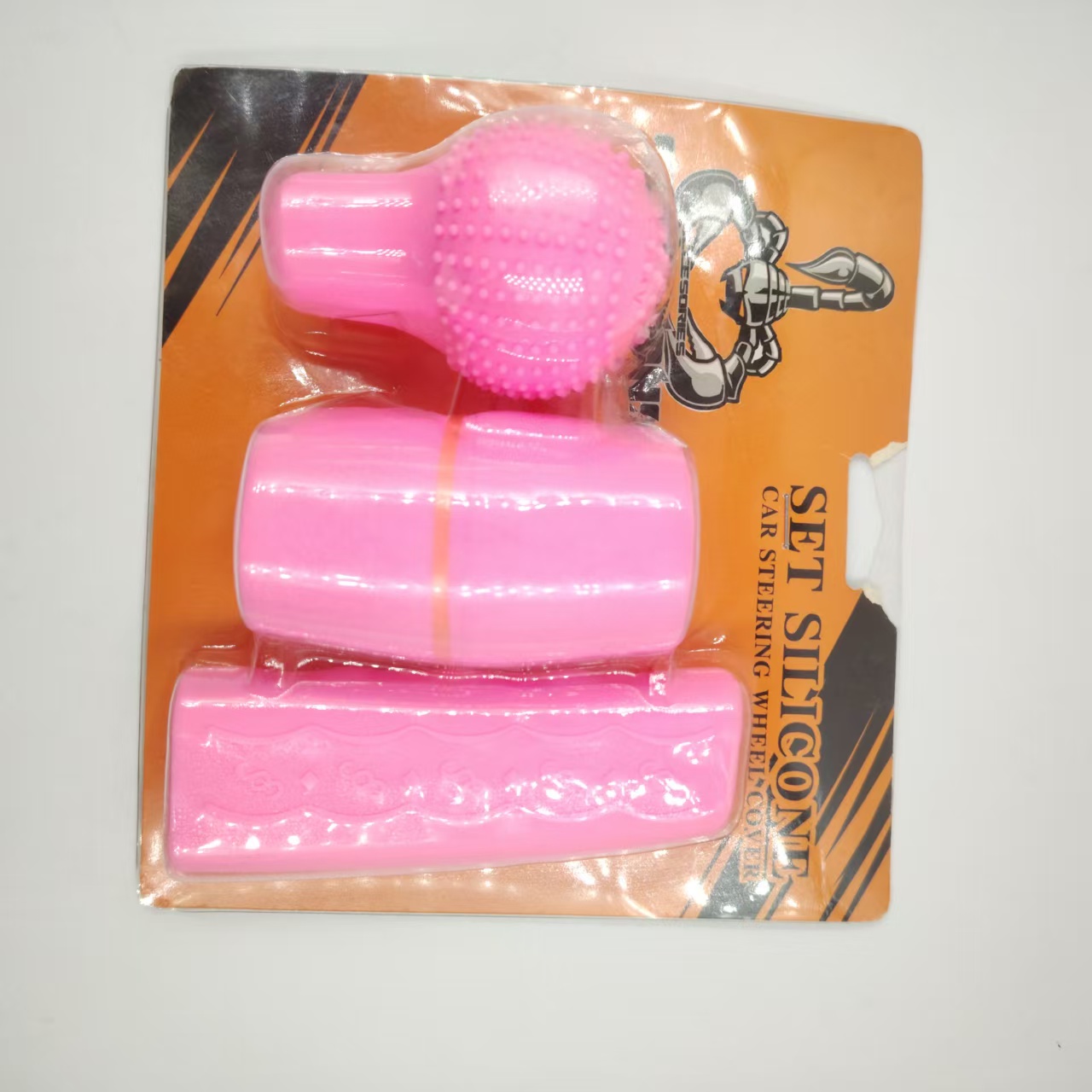 3-in-1 Silicone Car Interior Set with Steering Wheel Handbrake Gear Covers