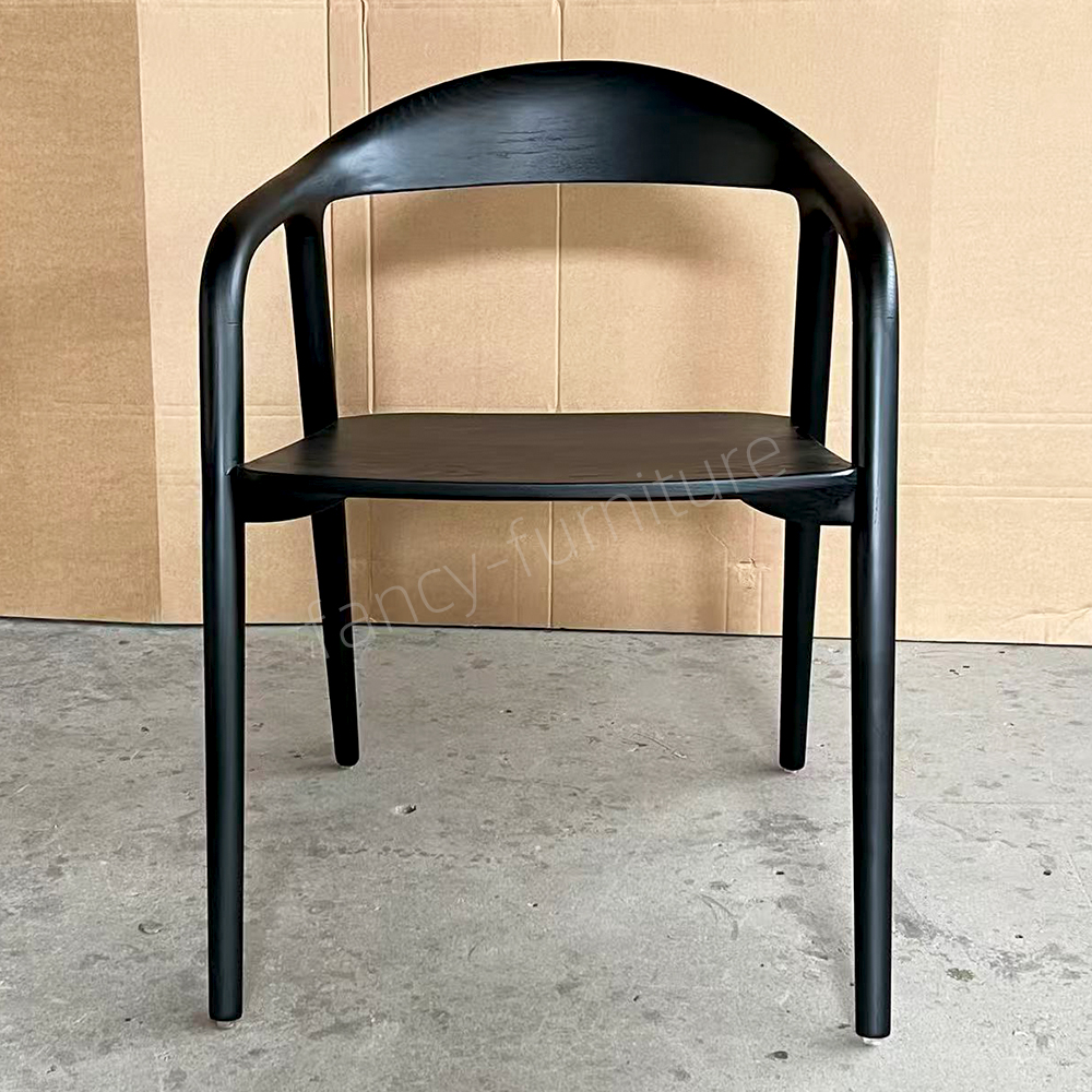 Dining Room Restaurant Lounge Armless Upholstered Wooden Chair With Pu Leather Cushion Seat