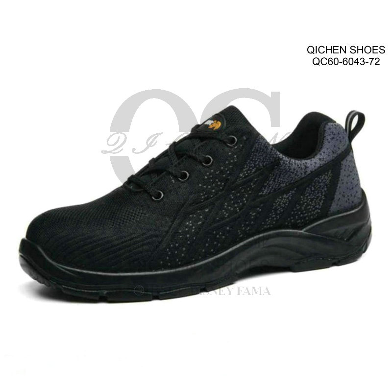 low-cut breathable cushioned flyknit safety shoes