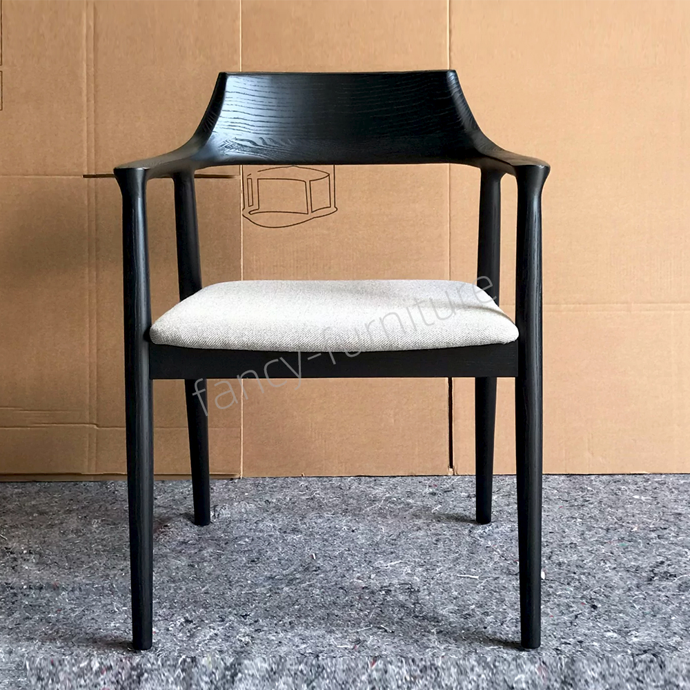Back Dining Chair Wood New Design Modern Nordic Style Cover Room White Home Furniture Chairs