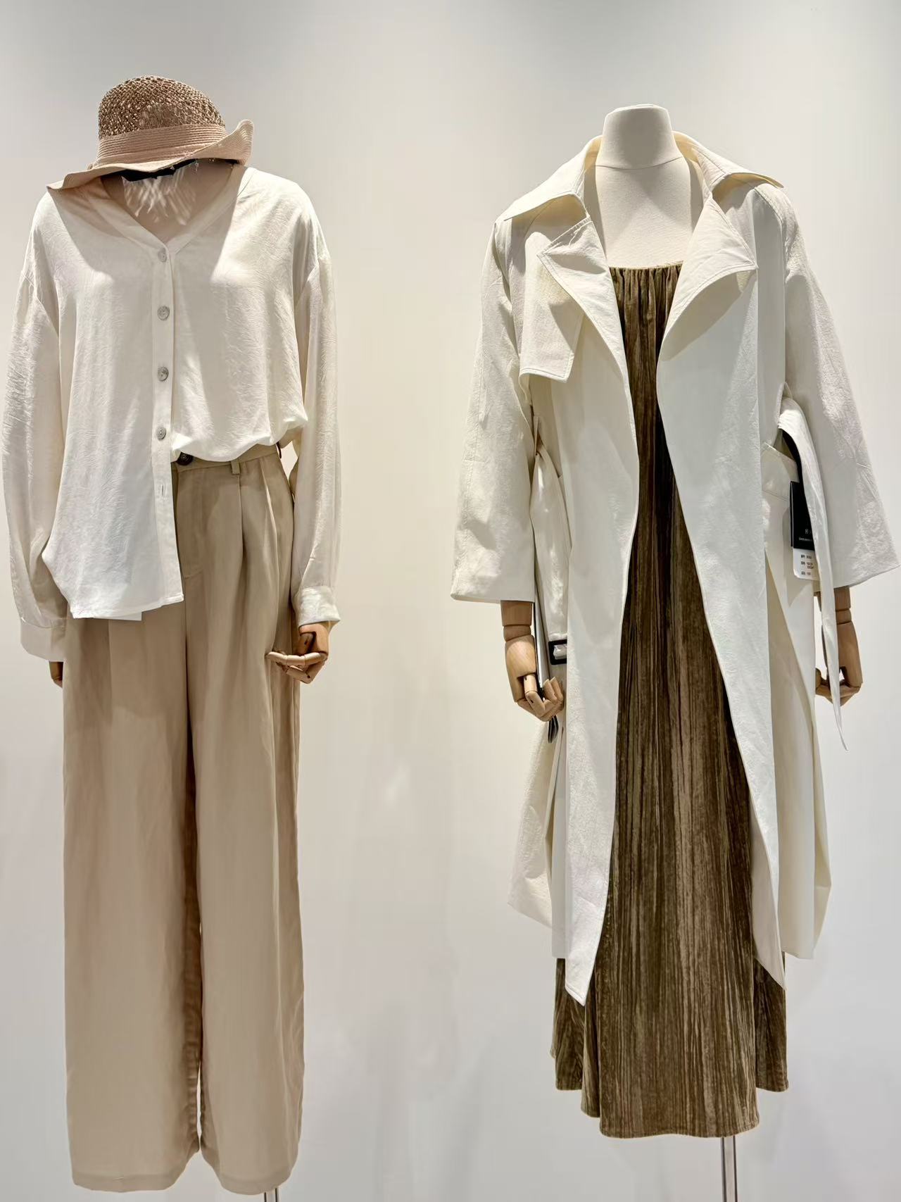 100% Cotton Premium Women's Woven Fabric, Soft & Breathable, Perfect for Tailored Coats & Outerwear