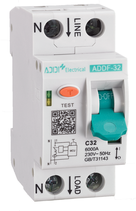ADDF-32 6A~32A Arc Fault Circuit Interrupter AFDD+MCB Miniature Circuit Breaker，AC230/240v，50Hz PA66