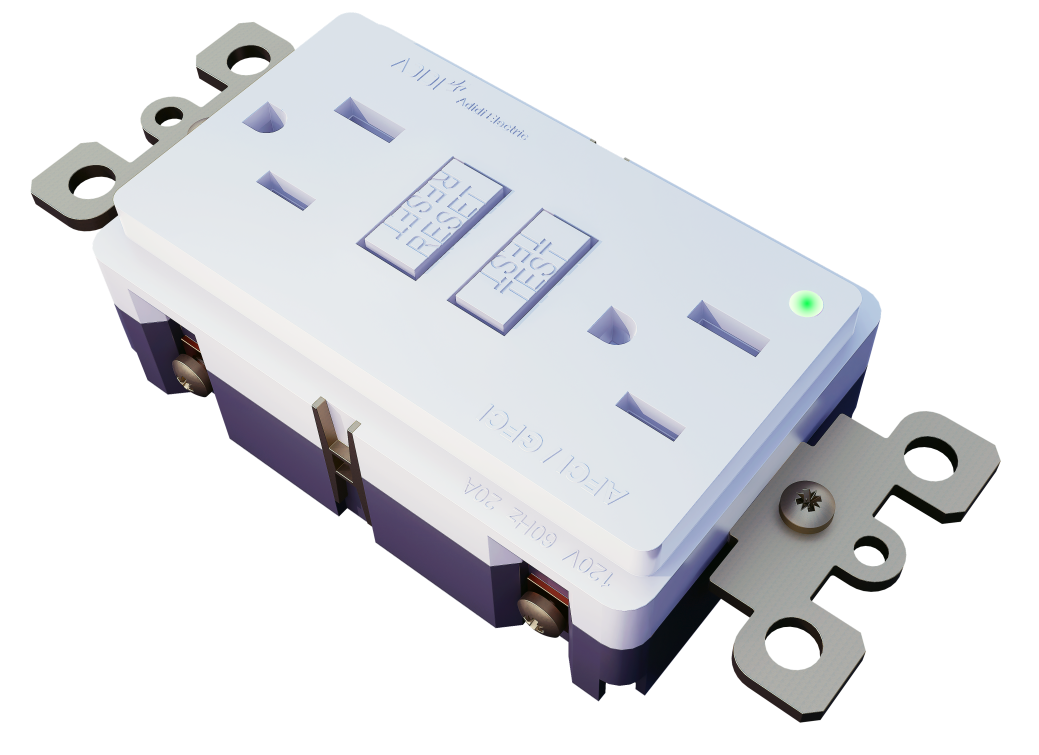 Arc Fault Circuit Interrupter Outlet AC120V ADDC2-2020A 60Hz