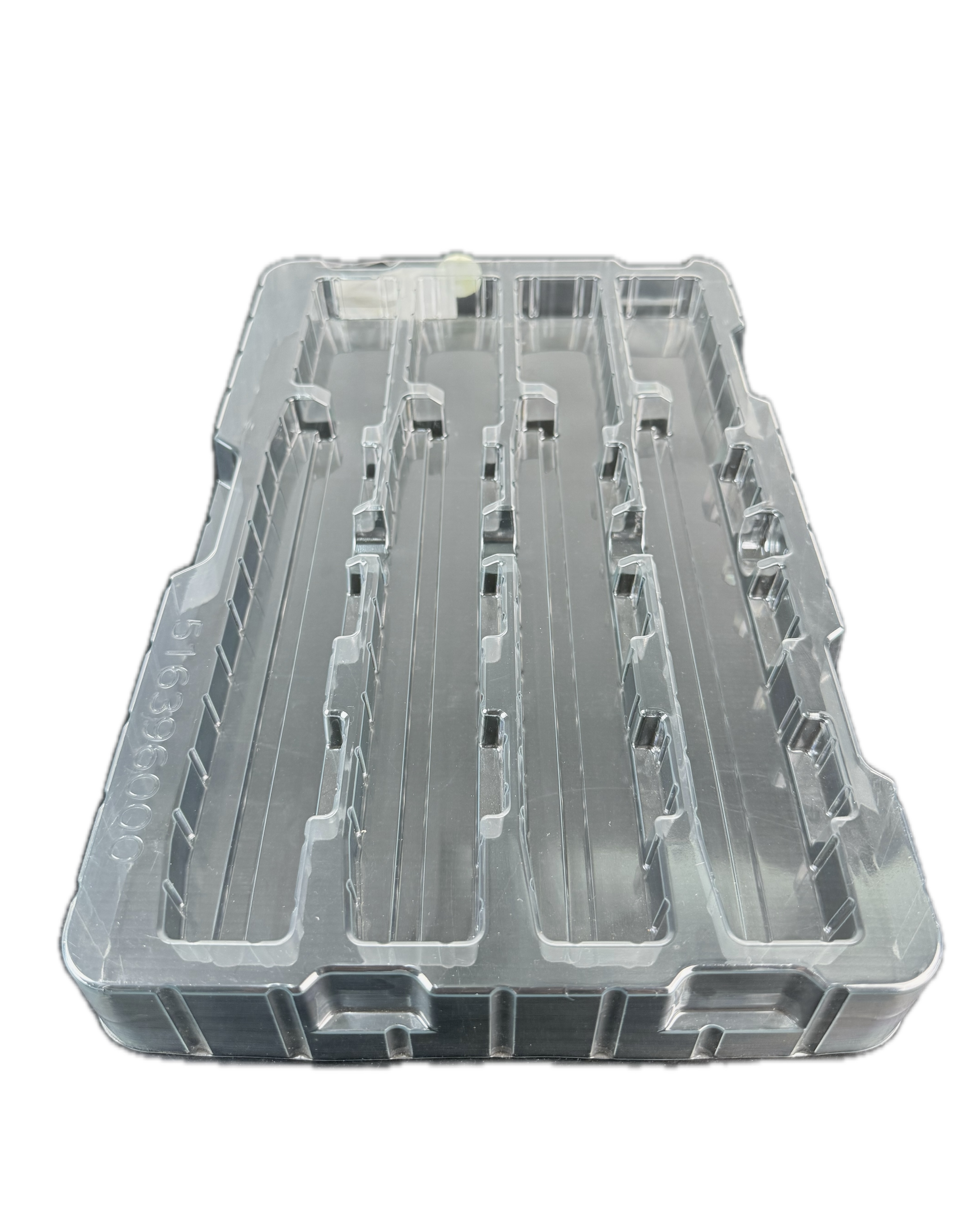 Irregular shaped light strip vacuum forming turnover tray