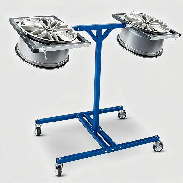 LC-607 Car Wheel Hub Spray Paint Stand 15'' to 22'' Dual Wheel Rim Paint Stand