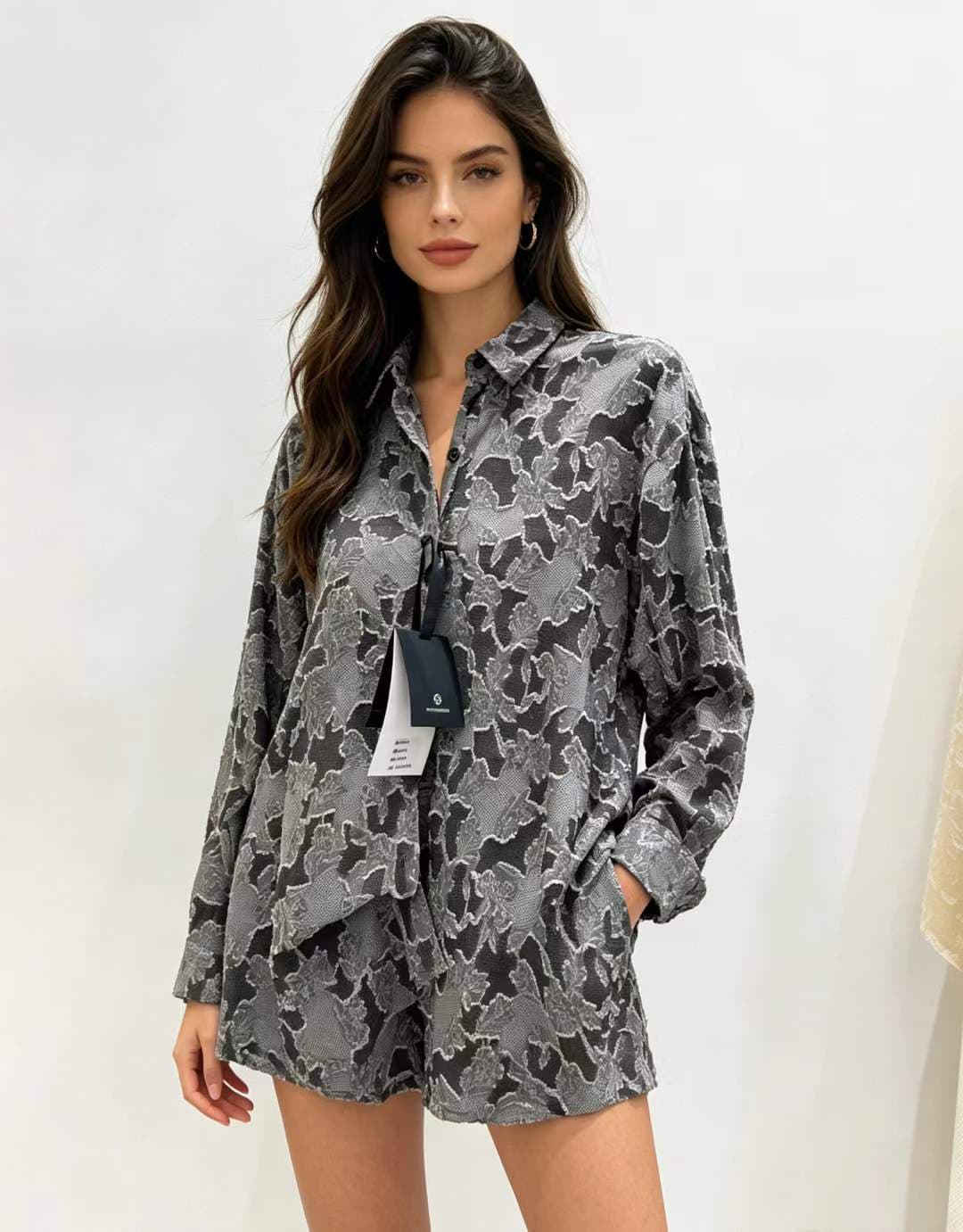8A337- 5% Rayon 55% Polyester 3D Flower Jacquard Lace Mesh Soft Pendant Women's Top Dress Fabric