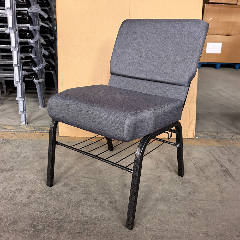 Modern Standard Design Church Chairs Full Metal Frame Backrest for Theater Furniture in Hotels