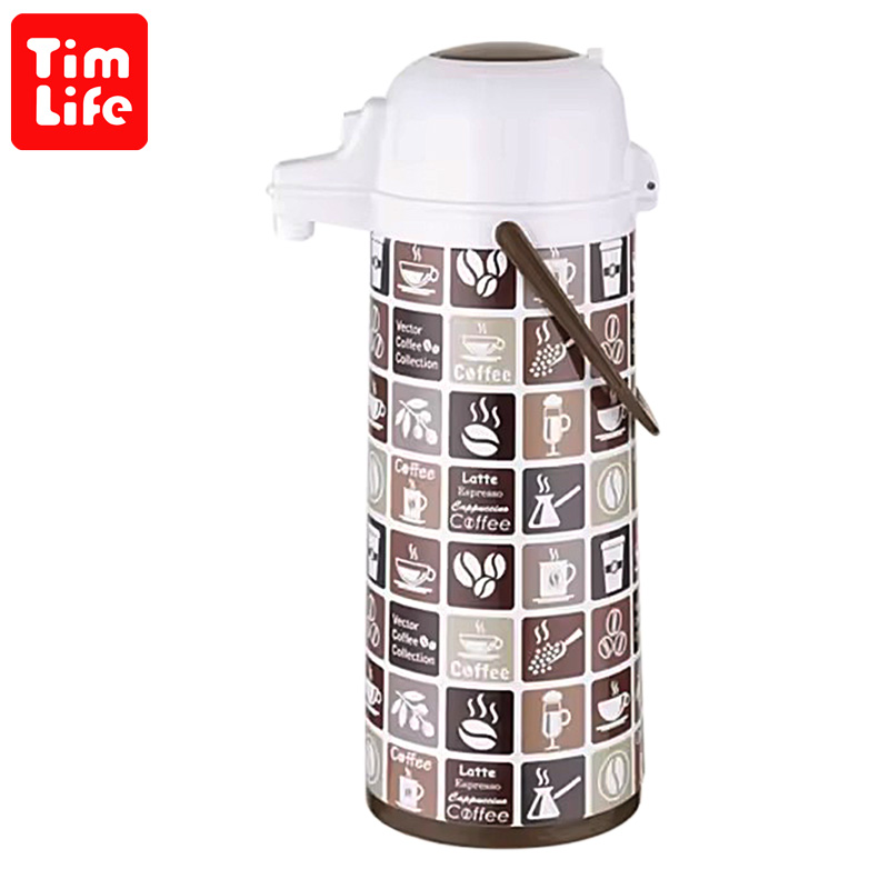 Glass Liner Thermal Airpot - Hot Selling Vacuum Flask with Lever Pump for Home & Cafe