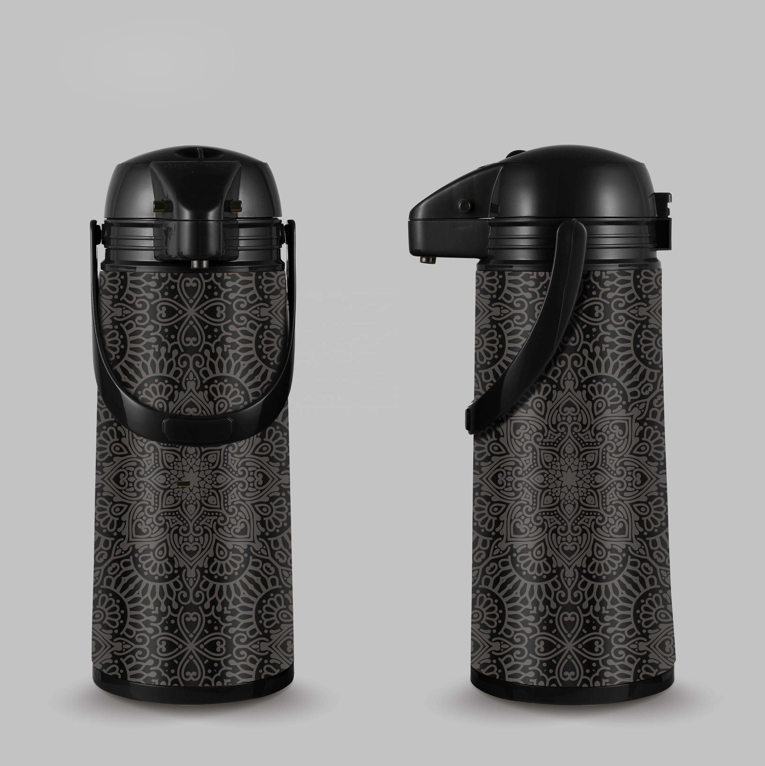 Premium Double Wall Insulated Glass Airpot - Custom Laser Logo Vacuum Flask for Office Catering