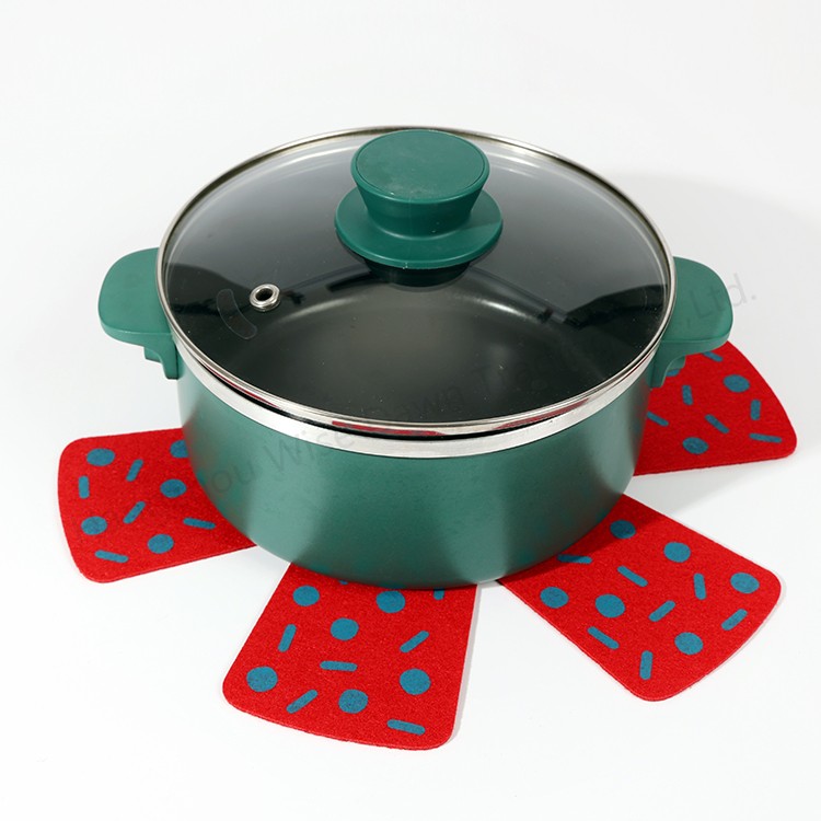 Felt non woven cookware protectors color mats 2MM 3MM thickness pan protectors