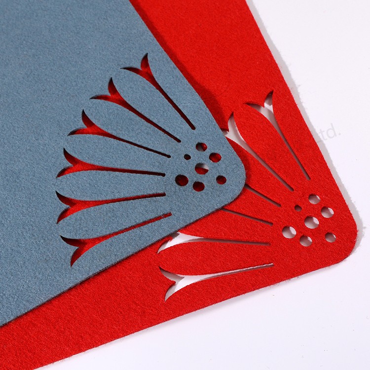 Multifunctional protective cover mats Felt placemats Nonwoven laser cut placemat