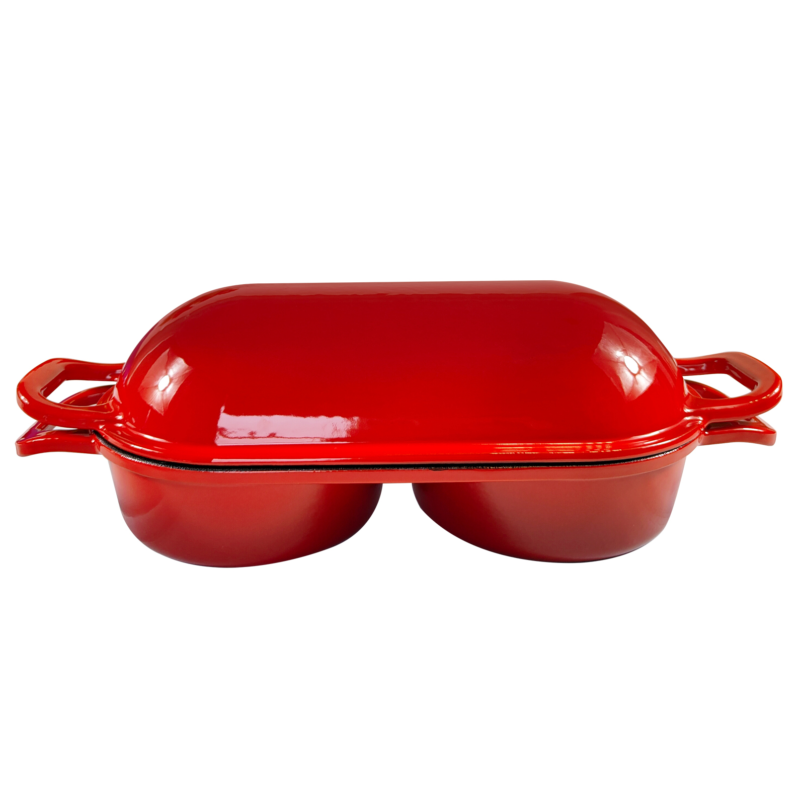 Enamel Cast Iron Oval Loaf Pan With Domed Lid, Multi-functional Artisan Bread Baking
