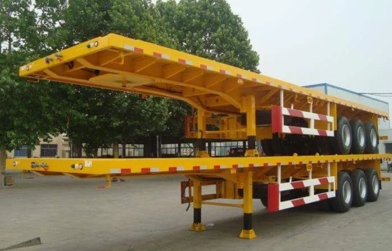 Flat semi-trailer