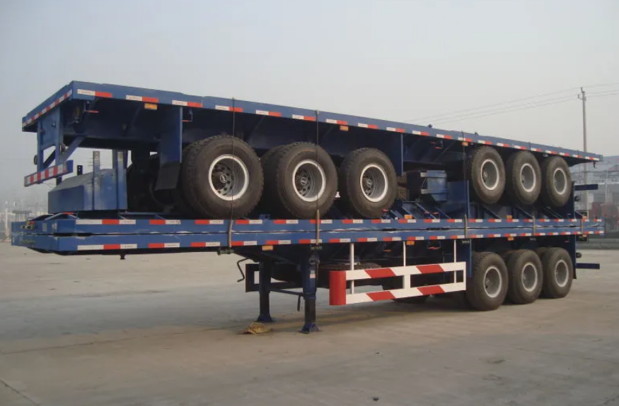 Flat semi-trailer