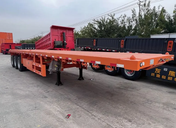 Flat semi-trailer