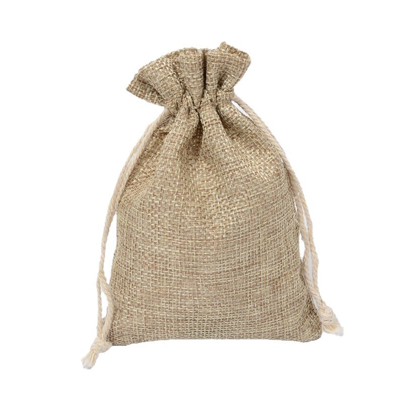 Faux Linen Cotton Drawstring Bag for Antiques & Rice