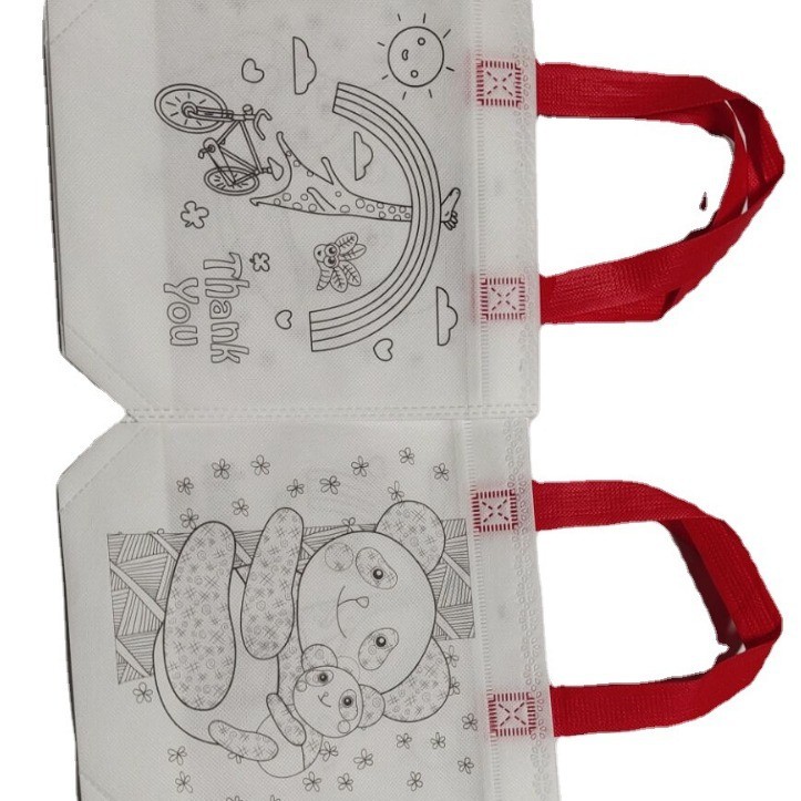 Heat-pressed Non-woven Doodle Bag for Kids