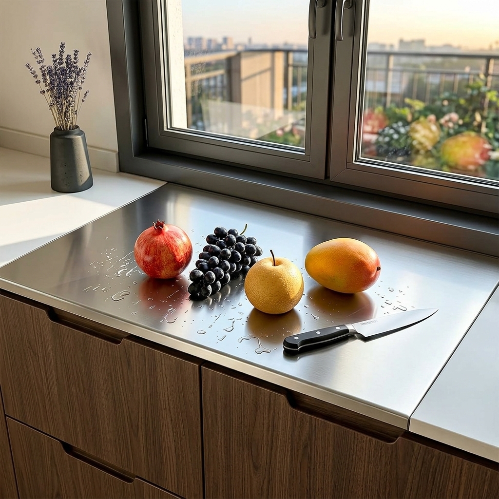 Hip-home 2026 New Titanium Cutting Board Food Grade L Shaped Chopping Blocks for Kitchen Baking