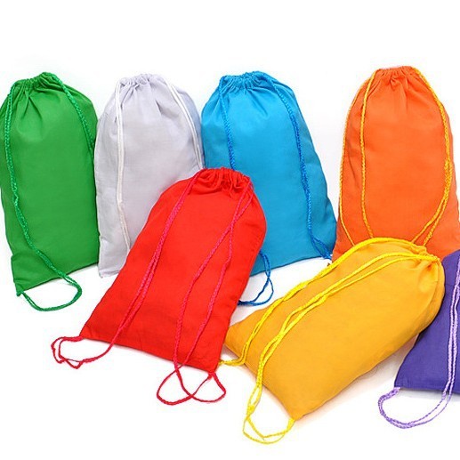 210D Polyester Drawstring Backpack - Shoe Storage Bag, Full Colors, In Stock
