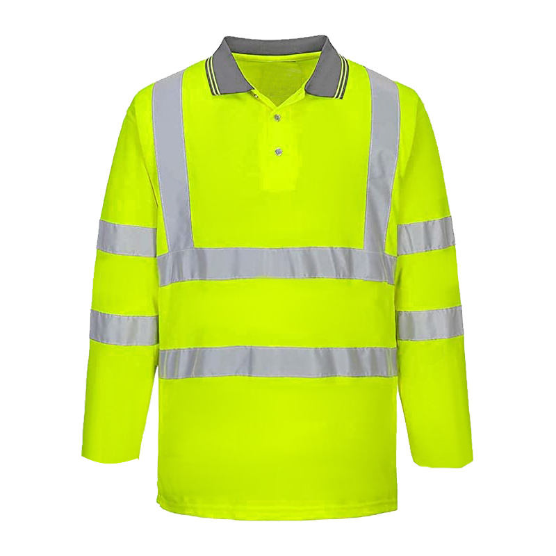 Hi-vi polyester long sleeve POLO