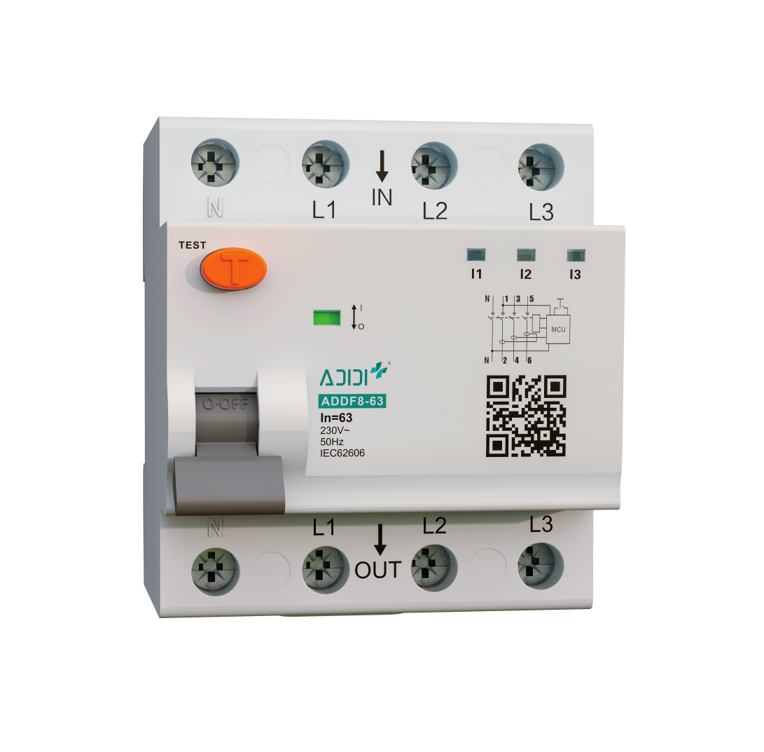 ADDF8-63 6A~63A AFDD Isolating Arc Fault Interrupter 3P+N AC400/415V 50Hz IP20