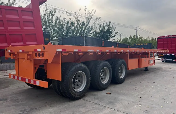 Flat semi-trailer