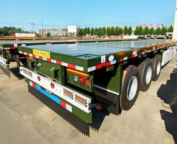 Flat semi-trailer