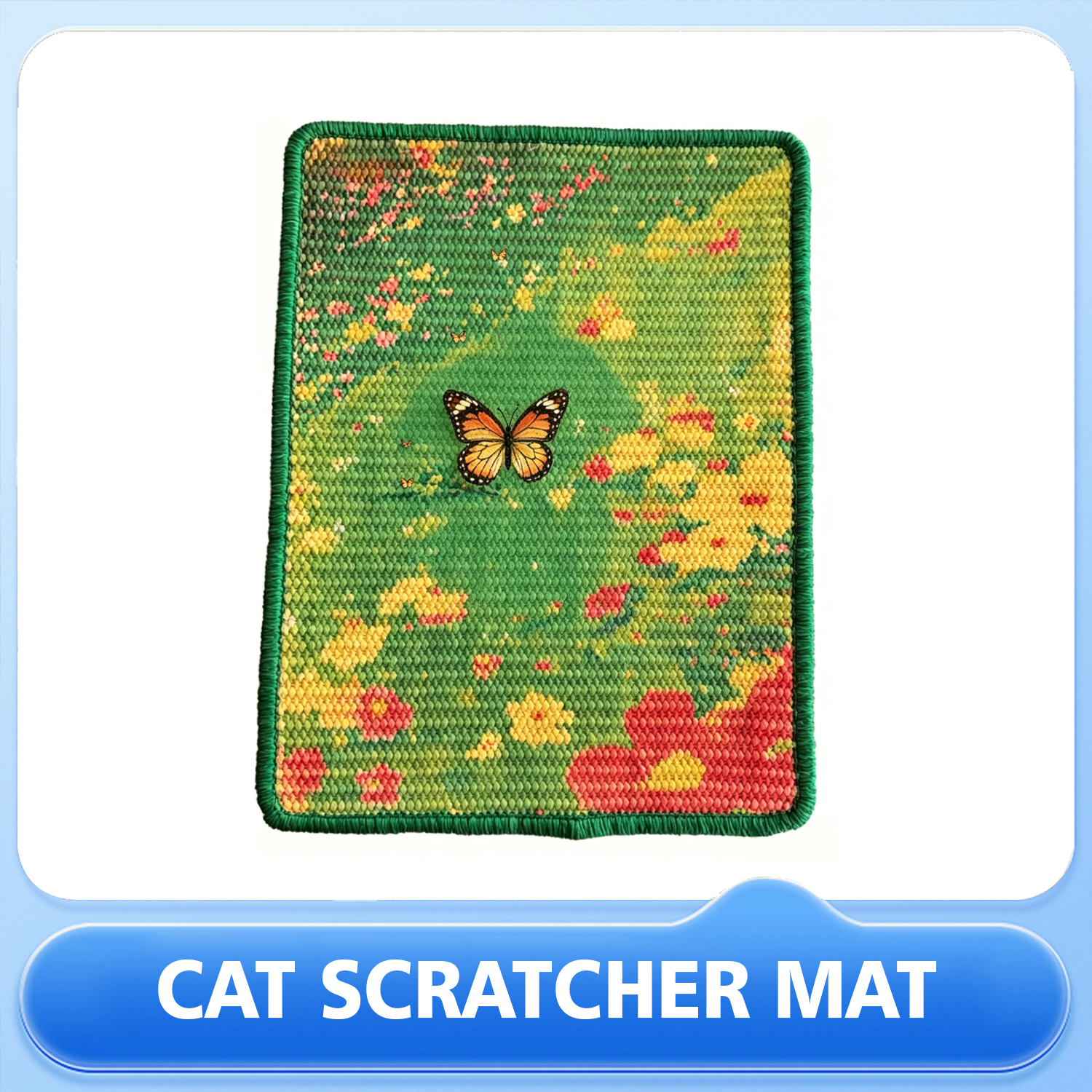 Cat Scratch Mat for Claw Care, Multi-Size Natural Fiber Board with Cooling Breathable Cotton