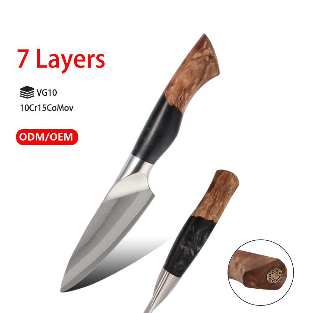 Hip-home High Quality Damascus Fruit Knives Small Damascus Steel Kitchen Knife for Peeling
