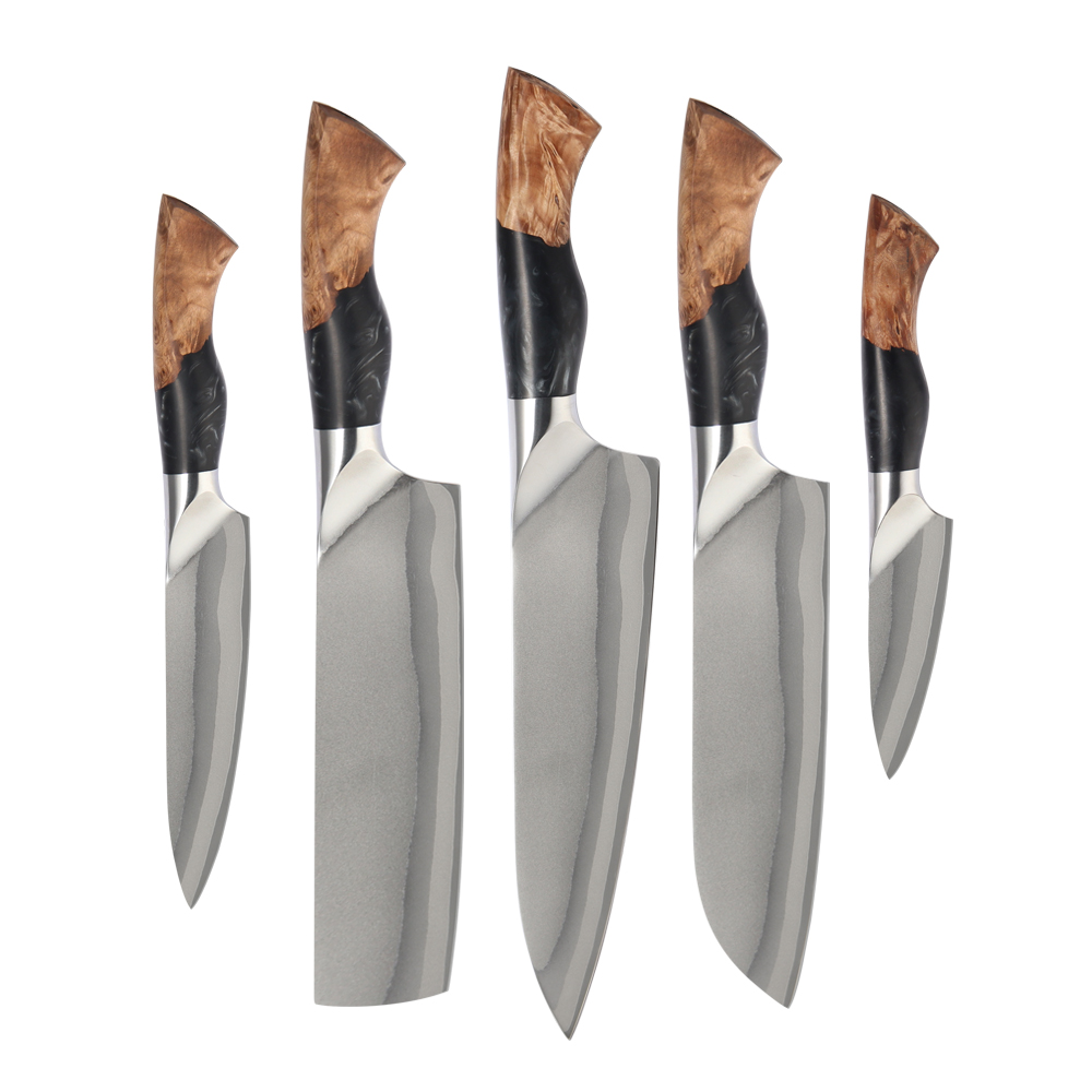 Hip-home 7inch Santoku Knife Professional VG10 Damascus Steel Japanese Kitchen Knife Resin Handle
