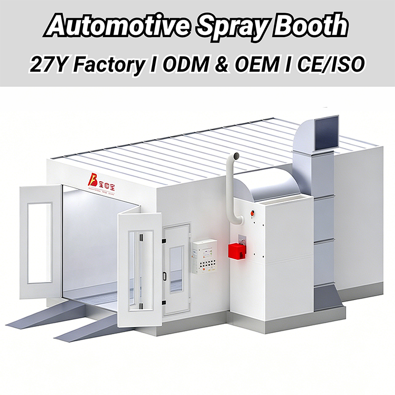 Auto Spray Paint Booth with Diesel Heating, Car Painting Baking Oven for Auto Repair Shop