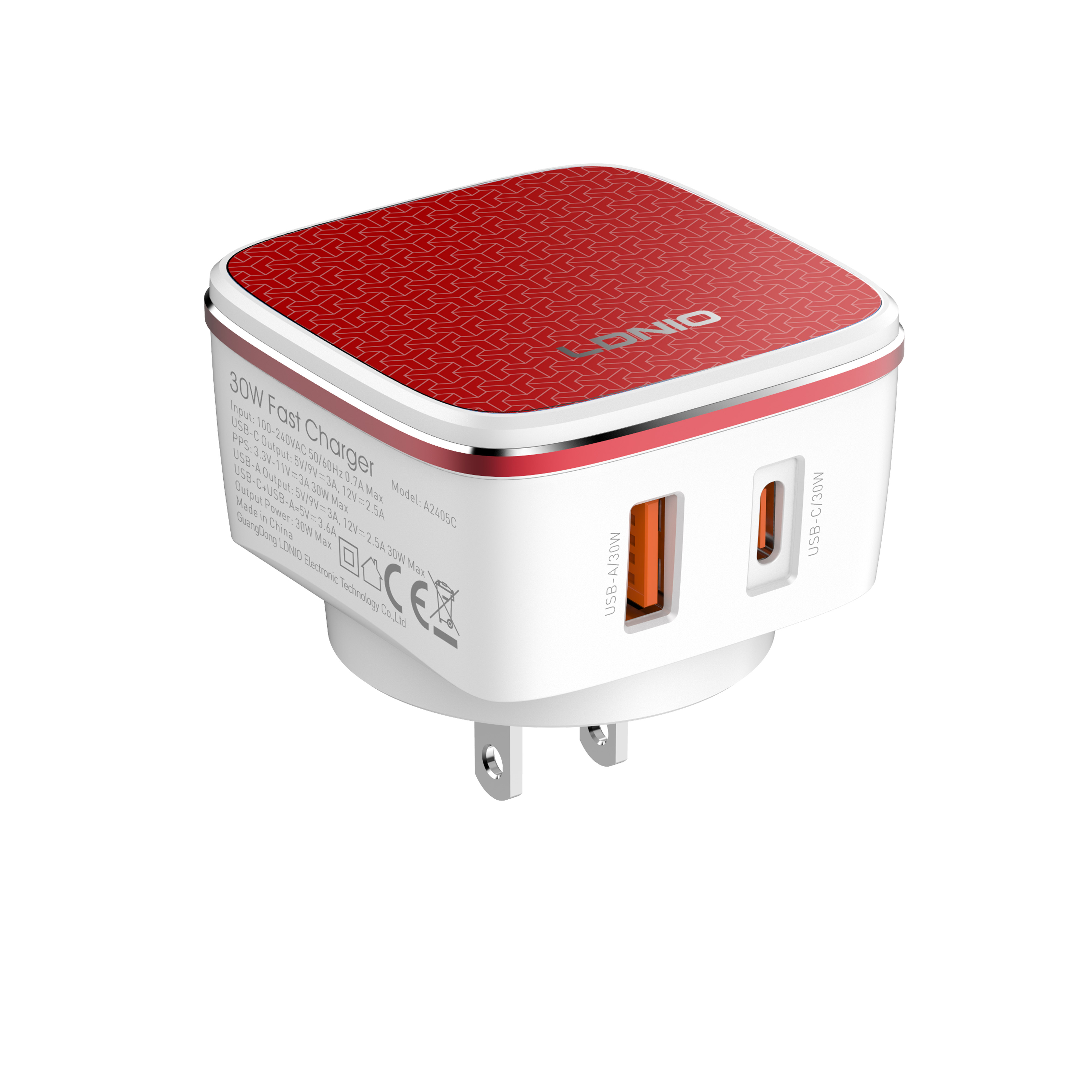 LDNIO Dual 30W Fast Charger USB-A 30W USB-C 30W PD QC3.0 Wall Charger EU US UK Plug For iPhone