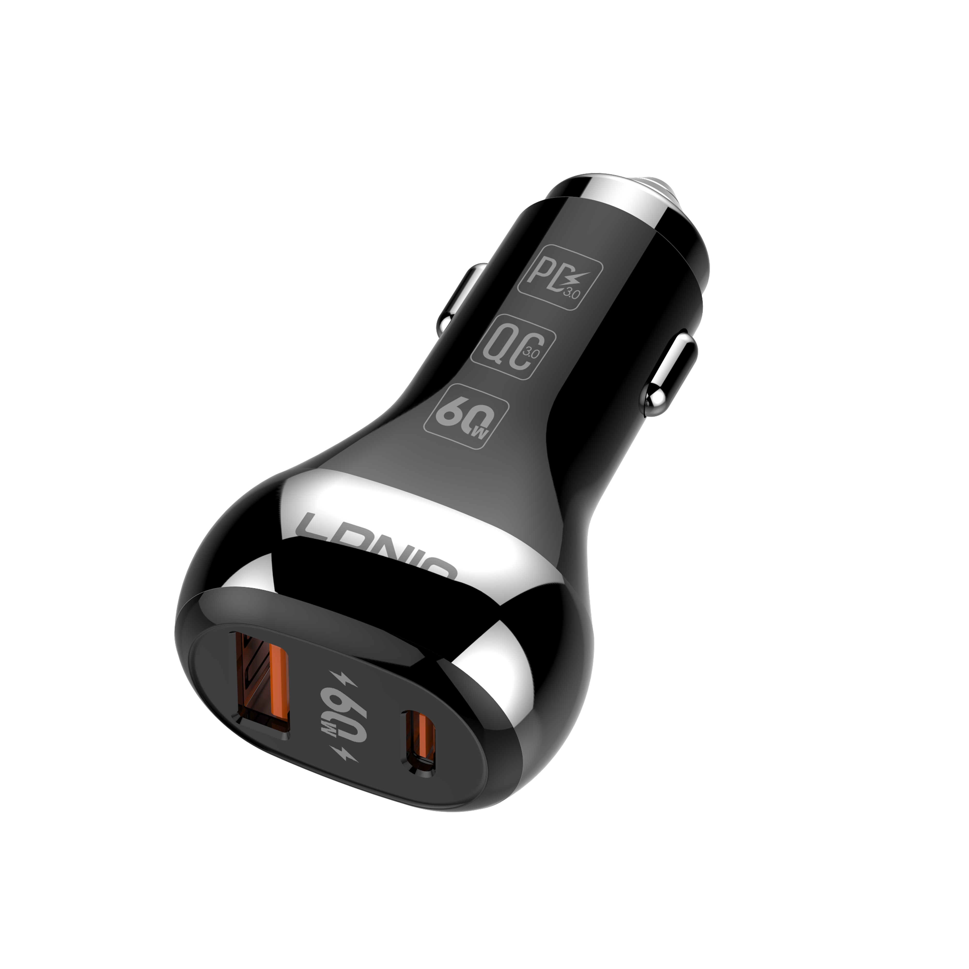 LDNIO C2-1 High Quality PD30W +QC30W PD QC3.0 Fast Charging Car Adapter for Mobile Phone
