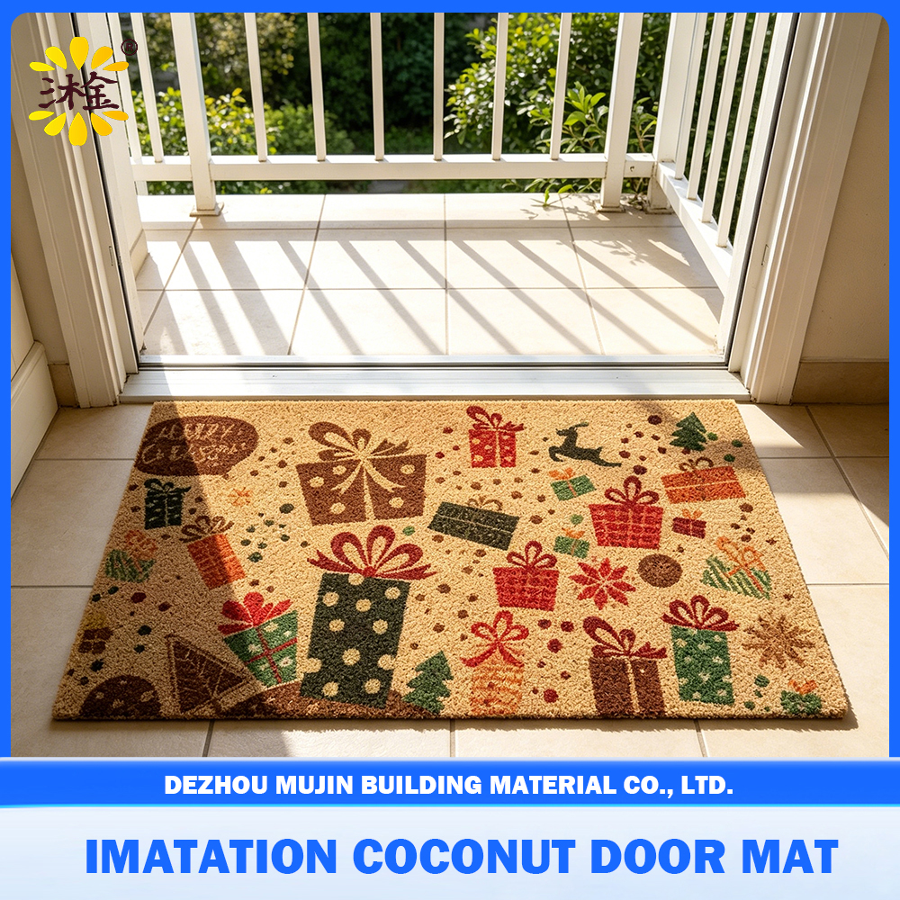 Anti-Slip PVC Fake Coir Sand Scraping Floor Mat