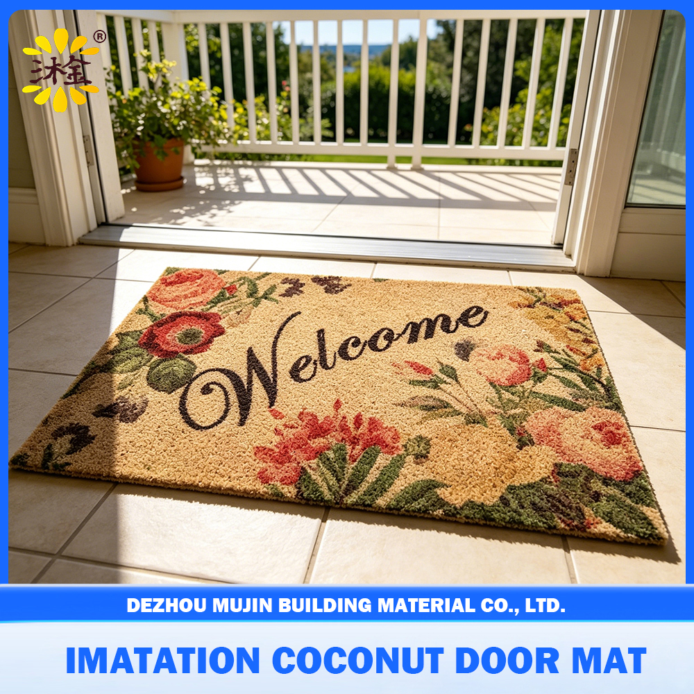 Printed PVC imitation coconut palm floor mat