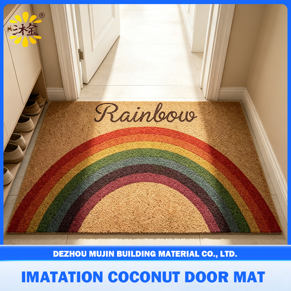 Custom Logo PVC Imitation Coir Promotional Mat