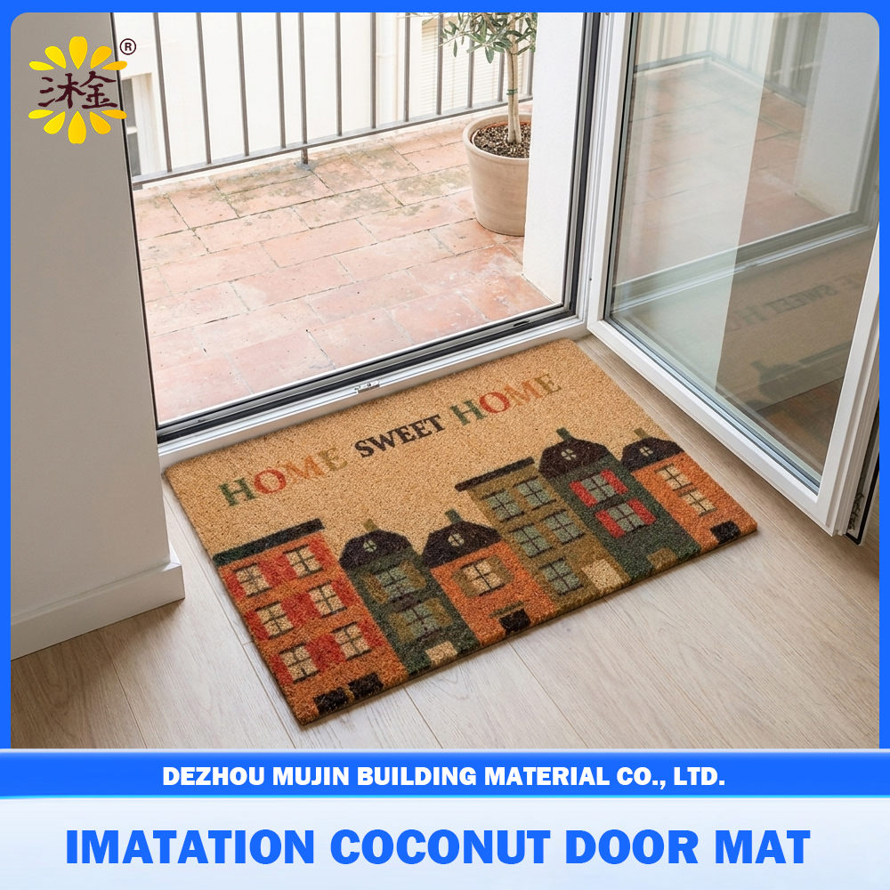 Household Entryway PVC Coir Look Dust Mat