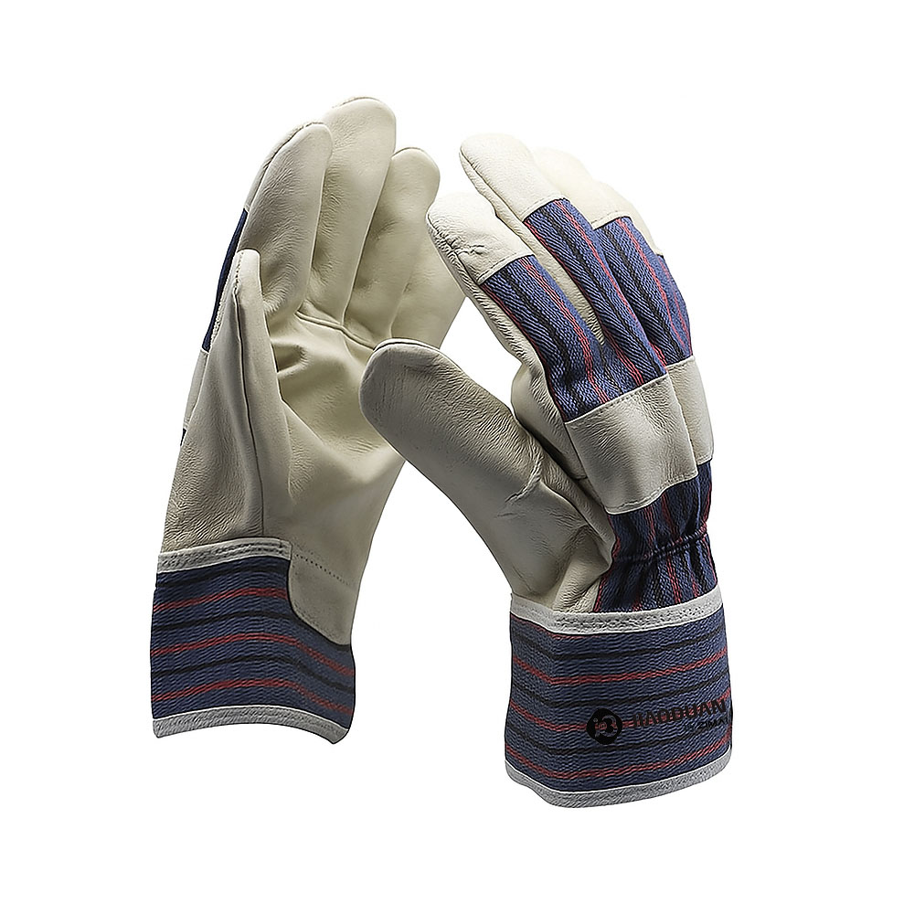 Pig grain leather gloves