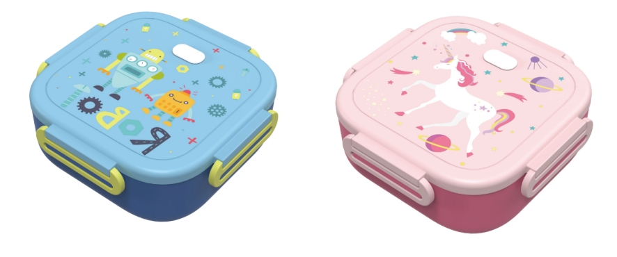 Kids Plastic Lunch Box with Compartments Leakproof Food Container
