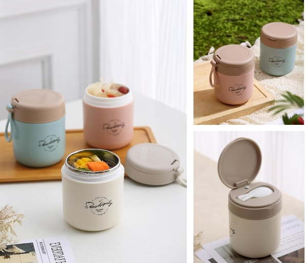 Leak Proof Vacuum Bento Box Soup Thermos With Spoon Stainless Steel Lunch Boxes Insulated Food Jar
